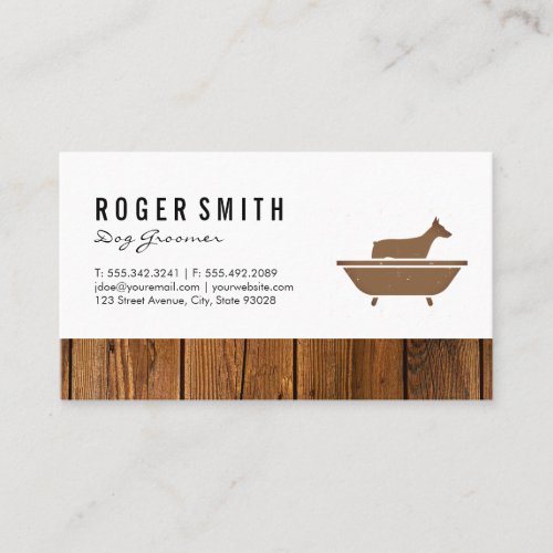 Dog Bath and Wood Trim Business Card