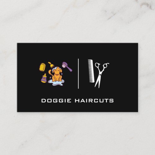 Dog Bath Cleaning  Grooming Business Card