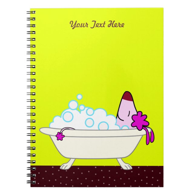 Dog Bath for Pet Groomers - yellow Notebook (Front)