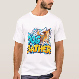 Dog Bather Bubble Lettering T-Shirt