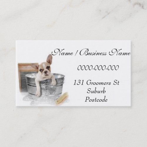 Dog Bathing Grooming Business Card