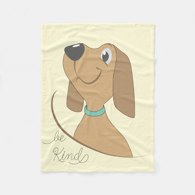 Dog-Be Kind Fleece Blanket (Front)