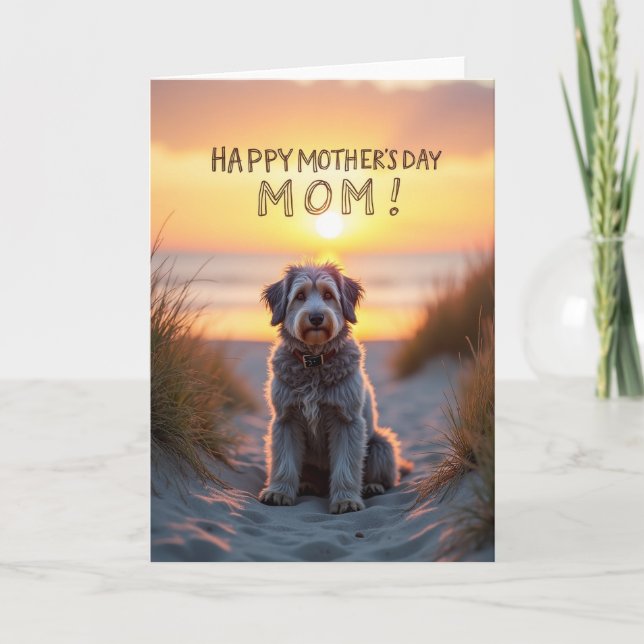 Dog Beach Mothers Day Scene Card (Front)