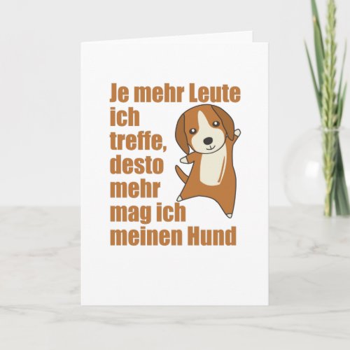 Dog Beagle Doesnt Like People Cute Dogs Card