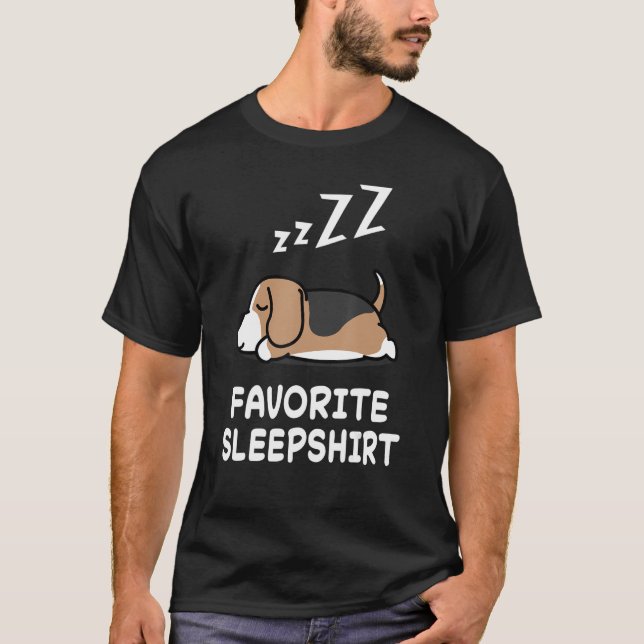 Dog Beagle Dogs Nap Sleeping Sleep Pajama Pajamas T-Shirt (Front)