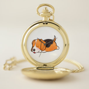 Dog, Beagle, Nature Pocket Watch