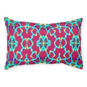 Dog Bed, A vibrant classic fabric pattern design Pet Bed