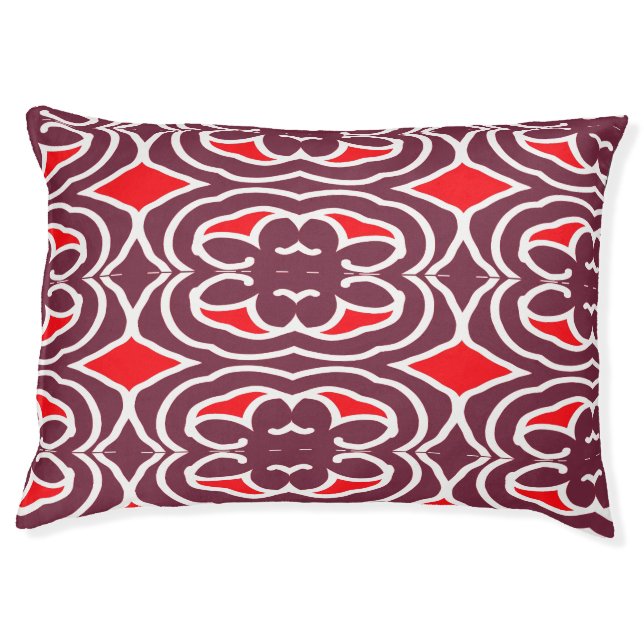 Dog Bed, An elegant classic fabric pattern design  Pet Bed (Front)