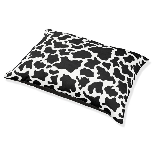 Dog  Bed-Cow Print Pet Bed (Angled)