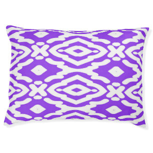 Dog Bed - Large, An elegant white & purple design