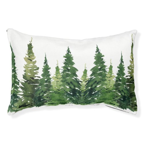 Dog Bed _ Watercolor Forest