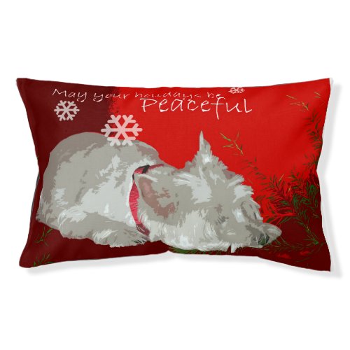 DOG BED WESTIE HOLIDAYS