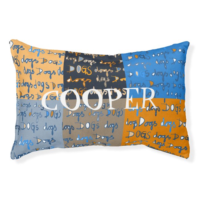Dog bed with customizable name (Front)