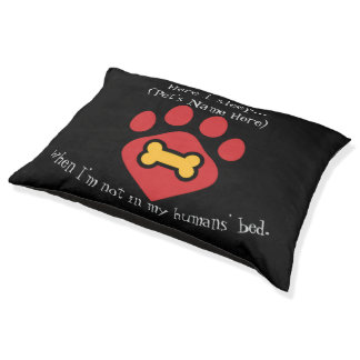 Dog Bed with Large Pawprint Design  