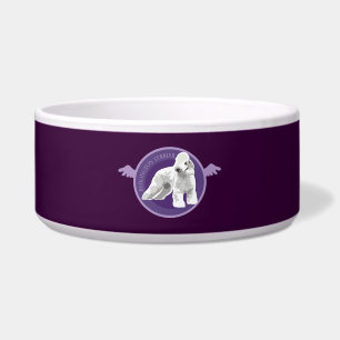 Dog bedlington terrier bowl