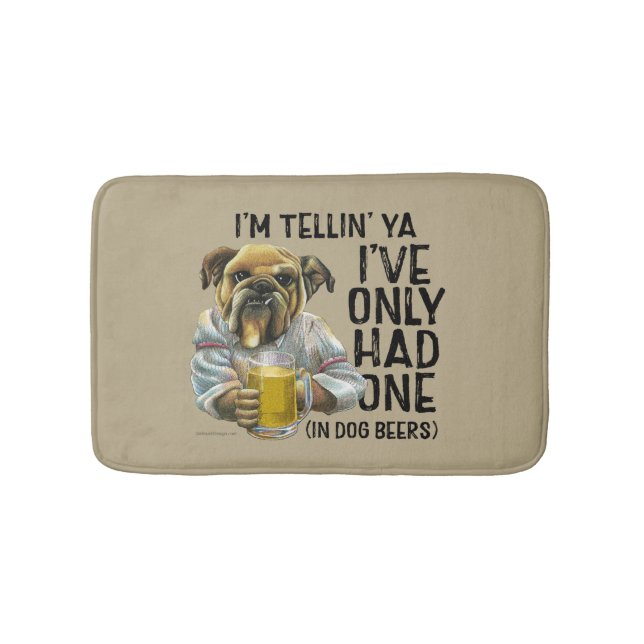 Dog Beers Bath Mat (Front)
