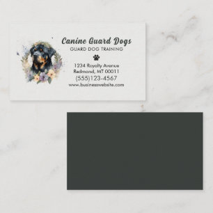 Dog Behavior Training Pet Service Floral Business Card