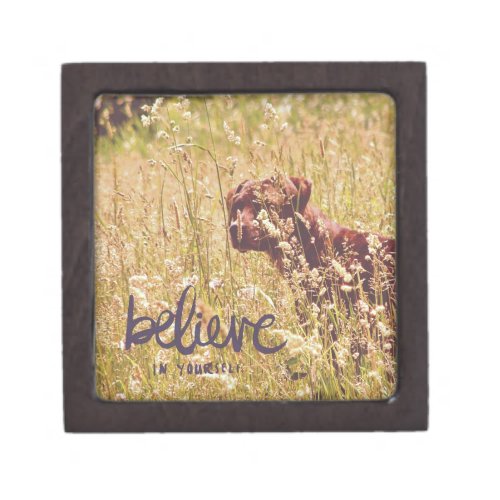 Dog Believe in Yourself Jewelry Box