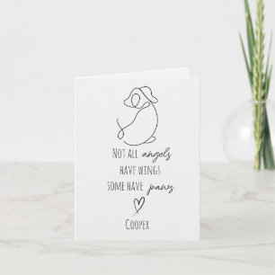 Dog Bereavement Sympathy Card with Dog Name