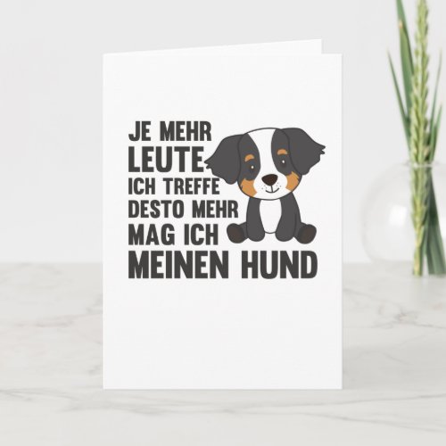 Dog Bernese Mountain Dog Does Not Like People Dogs Card