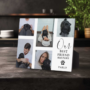 Dog Best Friend' Pet Photo Grid Keepsake Gift Plaque