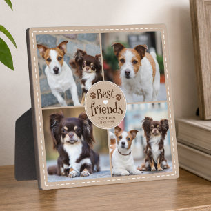 Dog BEST FRIENDS 4 Photos Pawprints Custom Plaque