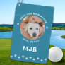DOG Best MOM By Par Personalized Pet Photo  Golf Towel