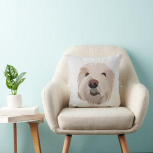 Dog Bichon Frise Throw Pillow