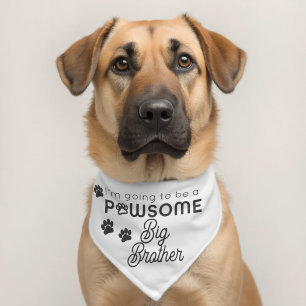 Dog Big Brother or Big Sister Baby Announcement Pet Bandana Collar