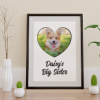Dog big sister personalized photo