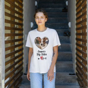 Dog big sister personalized photo & text T-Shirt