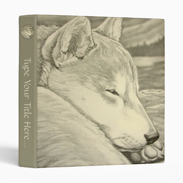 Dog Binder Custom Shiba Inu Dog Photo Album Binder (Front/Spine)