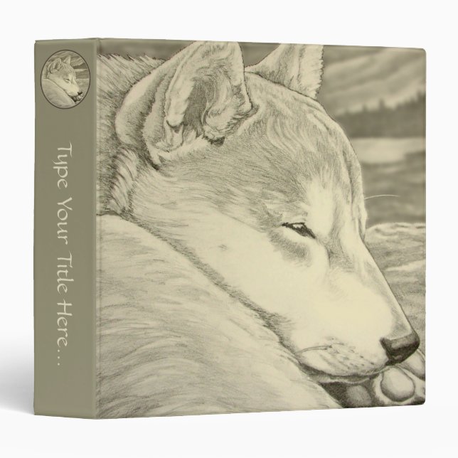 Dog Binder Custom Shiba Inu Dog Photo Album Binder (Front/Spine)