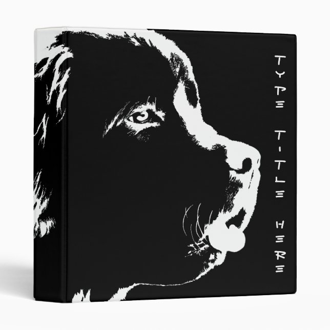 Dog Binder Newfoundland Dog Art Photo Albums (Front/Spine)