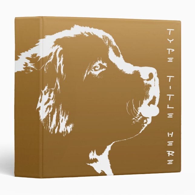 Dog Binder Newfoundland Dog Art Photo Albums (Front/Spine)