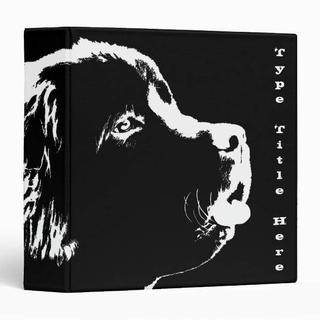 Dog Binder Newfoundland Dog Art Photo Albums (Front/Spine)