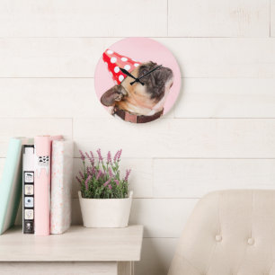 Dog birth day large clock