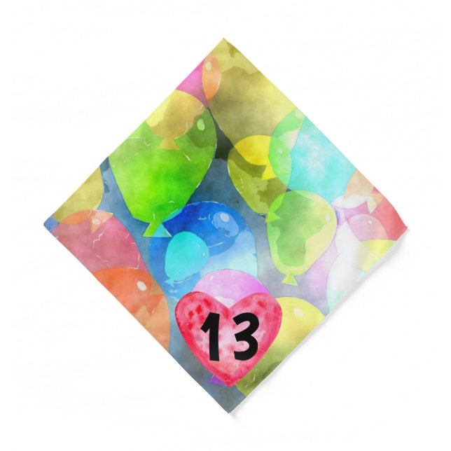 Dog Birthday Bandana with Custom Age (Front)