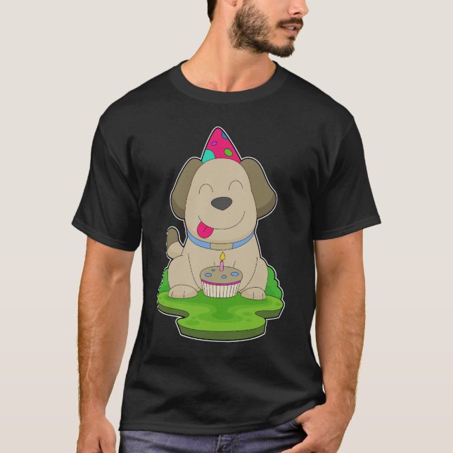 Dog Birthday Cake T-Shirt (Front)