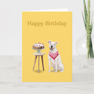 Dog Birthday Card, American Staffordshire Terrier Card