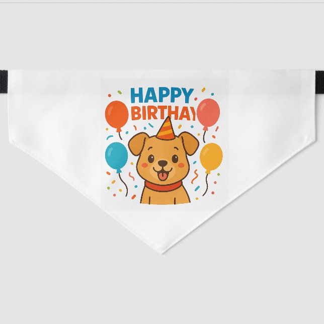 Dog Birthday Gift for Dog Lovers Pet Bandana Collar (Front)
