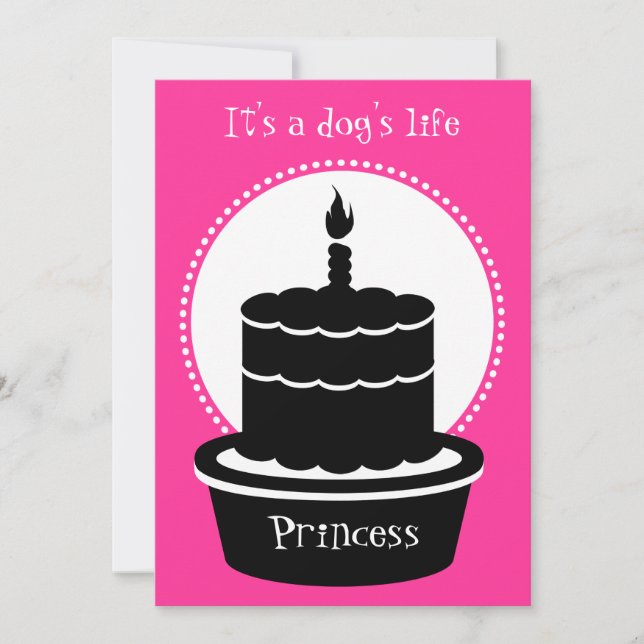 Dog Birthday Invitation - Dog's Life & Paw-ty! (Front)