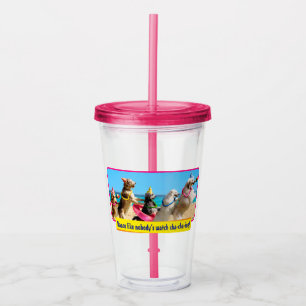 Dog Birthday Party Conga Line Acrylic Tumbler