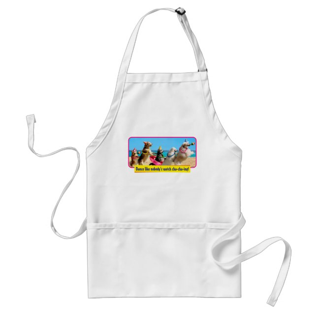 Dog Birthday Party Conga Line Adult Apron (Front)