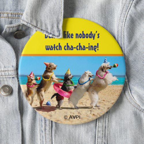 Dog Birthday Party Conga Line Button