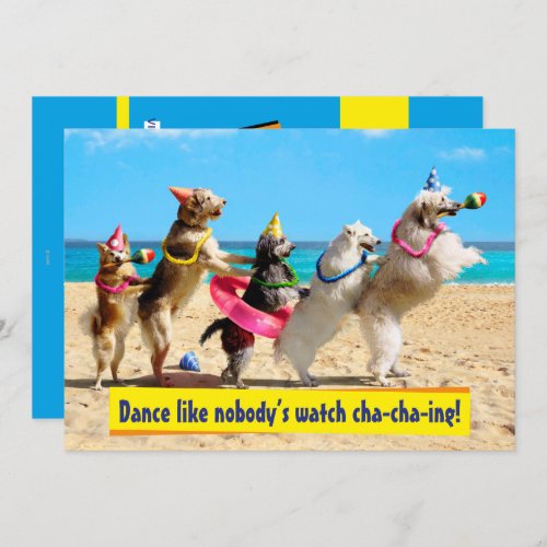 Dog Birthday Party Conga Line Invitation