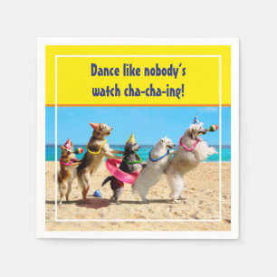 Dog Birthday Party Conga Line Napkins