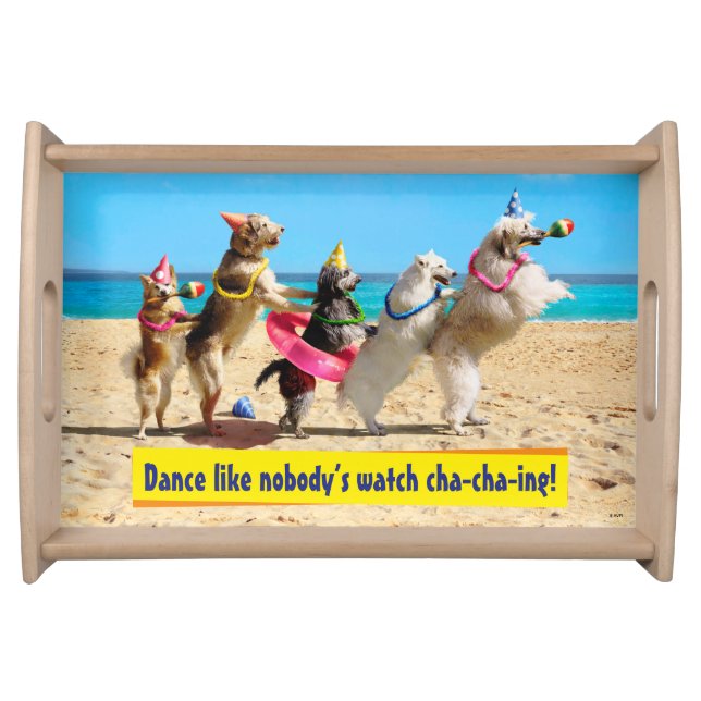 Dog Birthday Party Conga Line Serving Tray (Front)