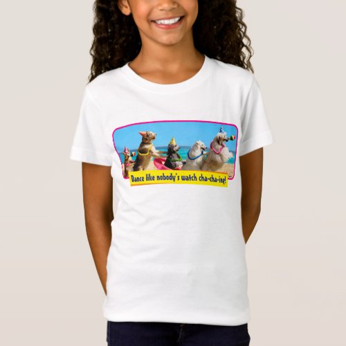 Dog Birthday Party Conga Line T_Shirt