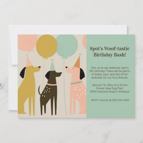 Dog Birthday Party Invitation